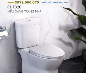 Bàn cầu 2 khối Caesar Nắp êm CD1320